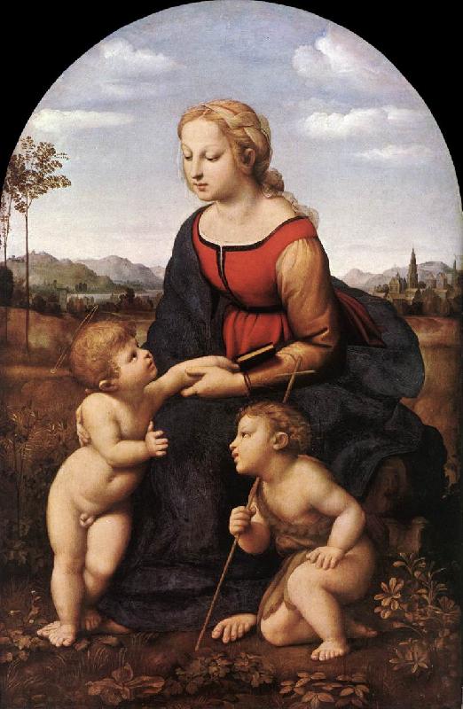 RAFFAELLO Sanzio The Virgin and Child with Saint John the Baptist (La Belle Jardinire)  af China oil painting art
